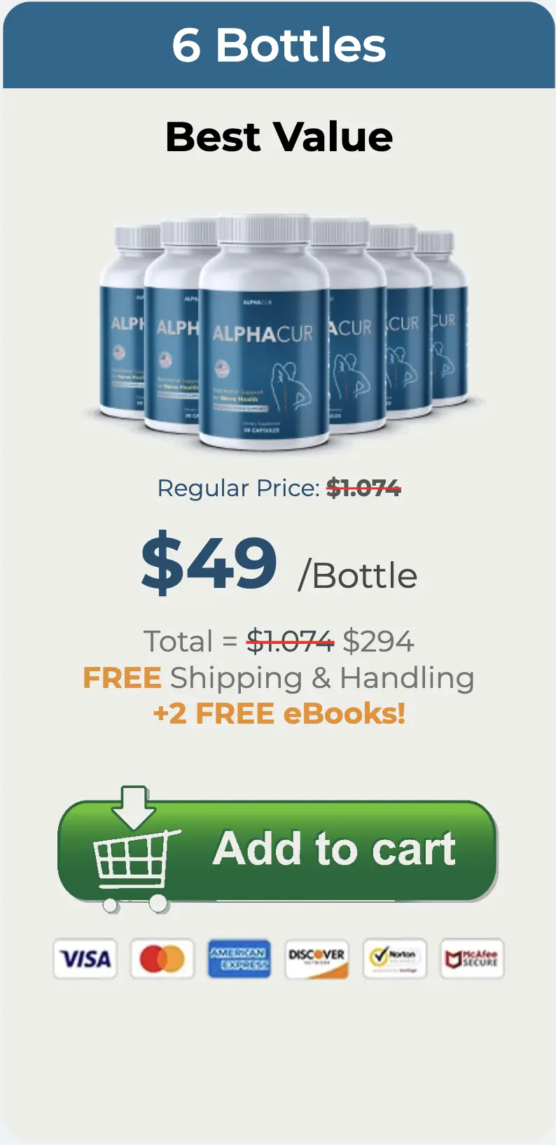 AlphaCur alphacur 6 bottles